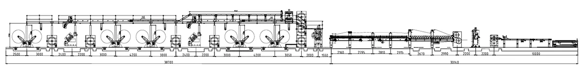 Ligne de fabrication de carton ondulé 5 couches